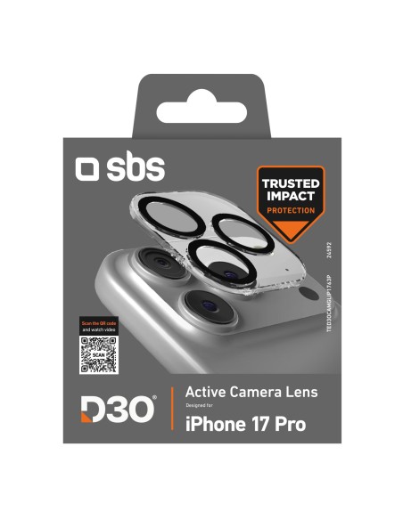 
„iPhone 17 Pro“ objektyvo apsauga su „D3O Camera Glass“ technologija
