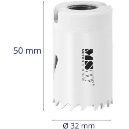 Dviejų metalų skylių pjūklo grąžtas metaliniam medienos plastikui sk. 32 mm