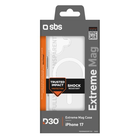 
„iPhone 17“ dėklas su „D3O Extreme Mag“ technologija – permatomas

