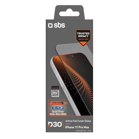 
Apsauginis stiklas su aplikatoriumi, skirtas „iPhone 17 Pro Max“ su D3O technologija
