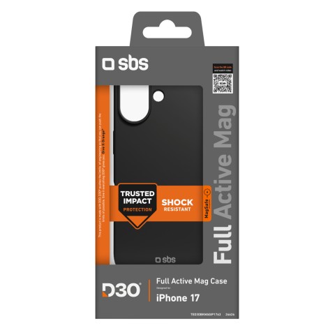 
„iPhone 17“ dėklas su „D3O Full Active Mag“ technologija – juodas
