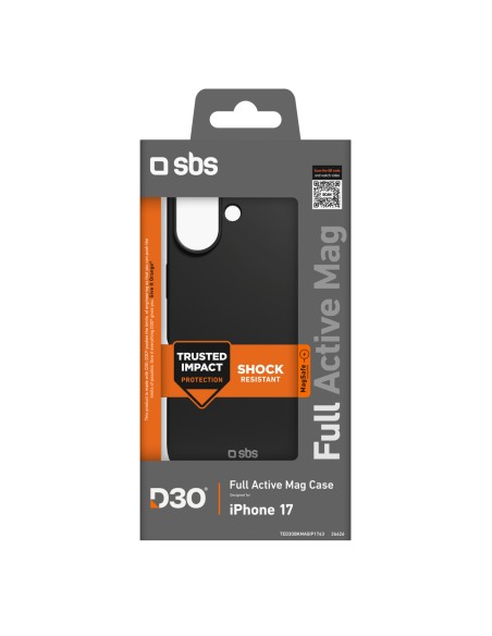 
„iPhone 17“ dėklas su „D3O Full Active Mag“ technologija – juodas
