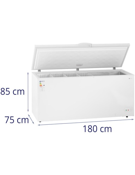 Rakinamas krūtinės šaldiklis 4 krepšiai 560 L -12 iki -28 C 135 W