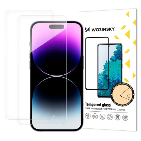 
Grūdintas stiklas iPhone 17 Pro / 16 Pro telefonui - 2 vnt.
