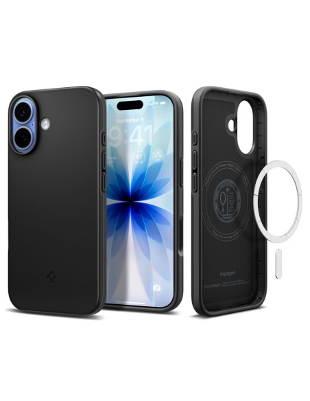 
„iPhone 17“ plonas „MagSafe“ galinis dėklas – juodas
