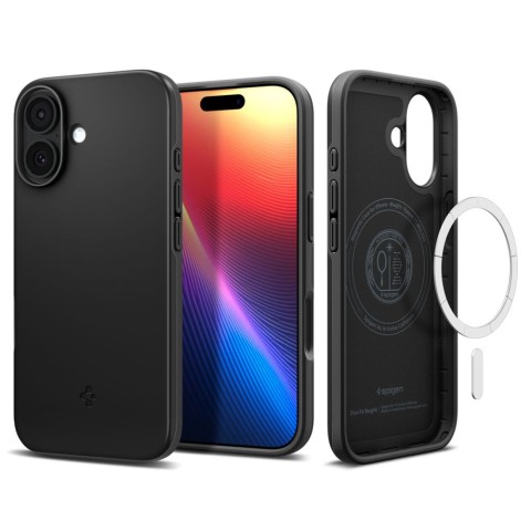 
„iPhone 17“ plonas „MagSafe“ galinis dėklas – juodas
