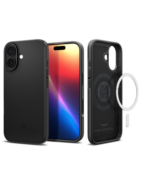 
„iPhone 17“ plonas „MagSafe“ galinis dėklas – juodas

