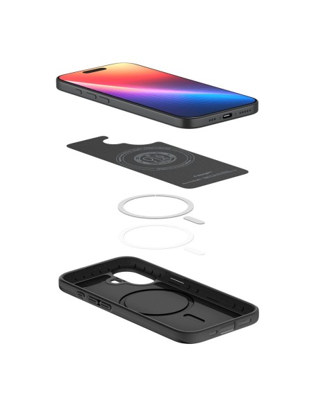 
„iPhone 17“ plonas „MagSafe“ galinis dėklas – juodas
