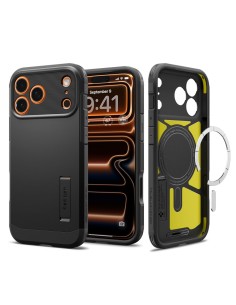 
Apsauginis „iPhone 17 Pro Tough Armor T MagSafe“ dėklas – juodas
