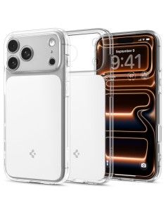
„iPhone 17 Pro Max Ultra Hybrid T MagSafe“ dėklas – skaidrus ir baltas
