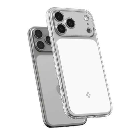 
„iPhone 17 Pro Max Ultra Hybrid T MagSafe“ dėklas – skaidrus ir baltas
