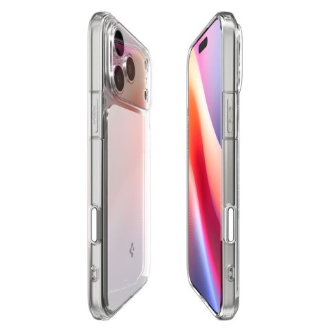 
„iPhone 17 Pro Max Ultra Hybrid T MagSafe“ dėklas – skaidrus ir baltas
