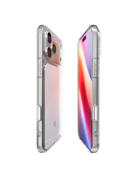 
„iPhone 17 Pro Max Ultra Hybrid T MagSafe“ dėklas – skaidrus ir baltas
