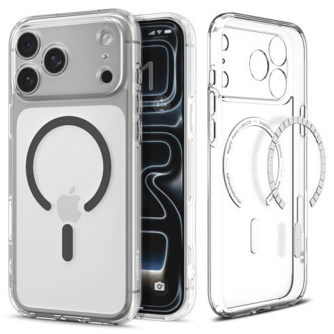 
„iPhone 17 Pro Max Ultra Hybrid MagSafe“ dėklas – permatomas pilkas
