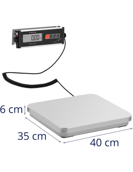 Platforminės pašto svarstyklės laiškų siuntiniams su išoriniu LCD 35,5 x 40,5 60 kg/ 0,02 kg Platforminės pašto svarstyklės laiškų siuntiniams su išoriniu LCD 35,5 x 40,5 60 kg/ 0,02 kg