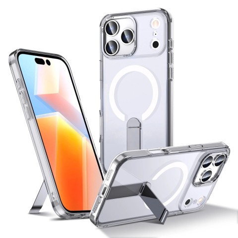 
„Samsung Galaxy S25 FE“ apsauginis dėklas su „Hybrid Armor X MagSafe“ stovu – skaidrus
