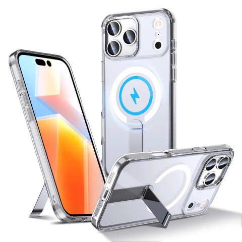 
„Samsung Galaxy S25 FE“ apsauginis dėklas su „Hybrid Armor X MagSafe“ stovu – skaidrus
