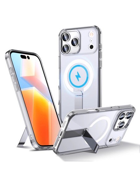 
„Samsung Galaxy S25 FE“ apsauginis dėklas su „Hybrid Armor X MagSafe“ stovu – skaidrus
