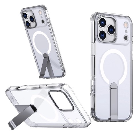 
„Samsung Galaxy S25 FE“ apsauginis dėklas su „Hybrid Armor X MagSafe“ stovu – skaidrus
