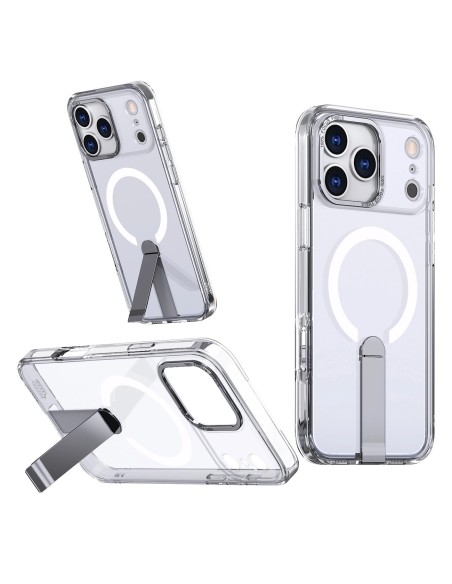 
„Samsung Galaxy S25 FE“ apsauginis dėklas su „Hybrid Armor X MagSafe“ stovu – skaidrus
