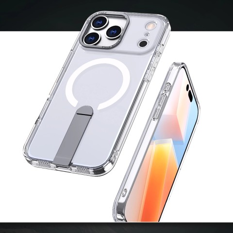 
„Samsung Galaxy S25 FE“ apsauginis dėklas su „Hybrid Armor X MagSafe“ stovu – skaidrus
