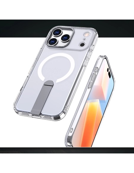 
„Samsung Galaxy S25 FE“ apsauginis dėklas su „Hybrid Armor X MagSafe“ stovu – skaidrus
