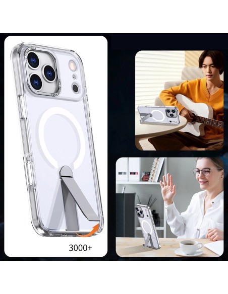 
„Samsung Galaxy S25 FE“ apsauginis dėklas su „Hybrid Armor X MagSafe“ stovu – skaidrus
