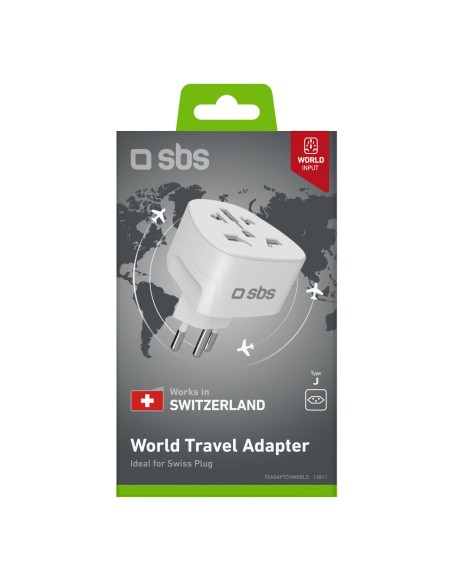 
Kelioninis adapteris CH Šveicarija – baltas
