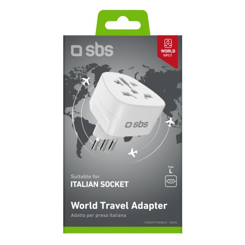 
IT Italijos kelioninis maitinimo adapteris – baltas
