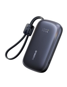 
20000mAh 22,5W išorinė baterija su ekranu ir laidu „EnerFill FC21 Qpow 3 Ultra“ - juoda
