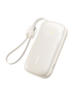 
20000mAh 22.5W išorinė baterija su ekranu ir laidu „EnerFill FC21 Qpow 3 Ultra“ - smėlio spalvos
