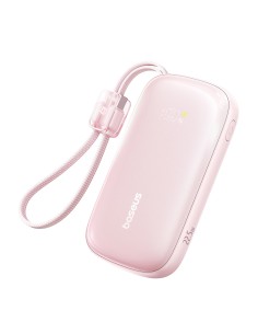 
20000mAh 22,5W išorinė baterija su ekranu ir laidu „EnerFill FC21 Qpow 3 Ultra“ - rožinė
