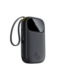
„EnerFill FC31“ 20000mAh 45W išorinė baterija su ekranu ir USB-C „Lightning“ laidu – juoda
