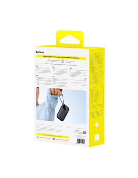 
„EnerFill FC31“ 20000mAh 45W išorinė baterija su ekranu ir USB-C „Lightning“ laidu – juoda
