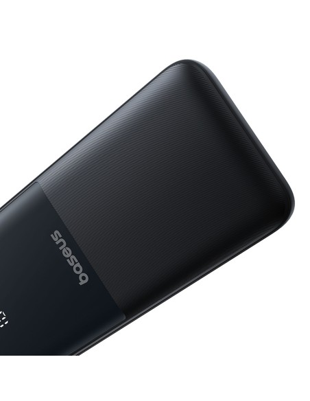 
10000mAh 22,5W išorinė baterija su ekranu, USB-C laidais, „iPhone Lightning Lipow“ – juoda
