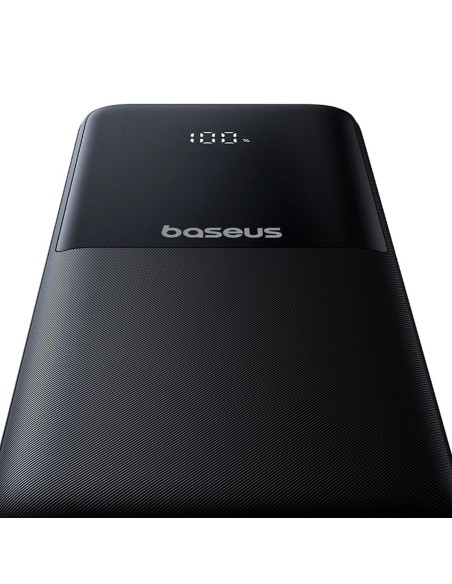 
10000mAh 22,5W išorinė baterija su ekranu, USB-C laidais, „iPhone Lightning Lipow“ – juoda
