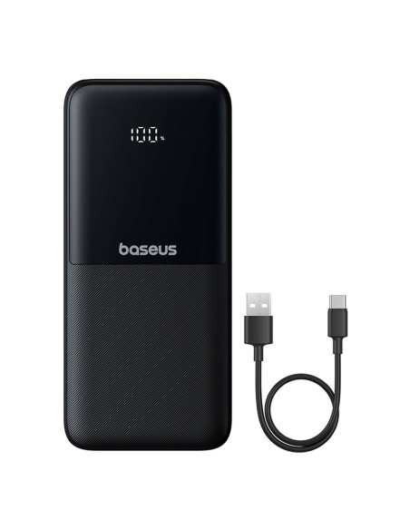 
10000mAh 22,5W išorinė baterija su ekranu, USB-C laidais, „iPhone Lightning Lipow“ – juoda
