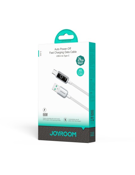
Pintinis kabelis USB-A - USB-C 66W 1.2m - baltas
