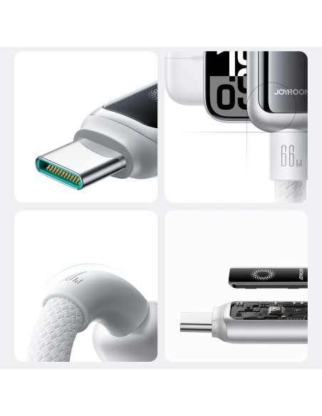 
Pintinis kabelis USB-A - USB-C 66W 1.2m - baltas
