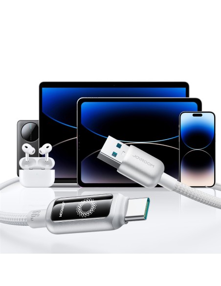 
Pintinis kabelis USB-A - USB-C 66W 1.2m - baltas
