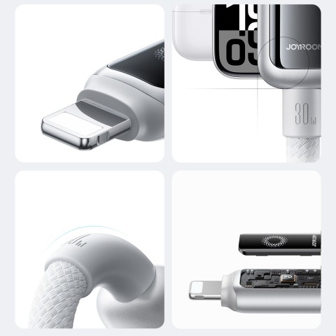 
USB-C – iPhone Lightning 30W laidas 1,2 m – baltas
