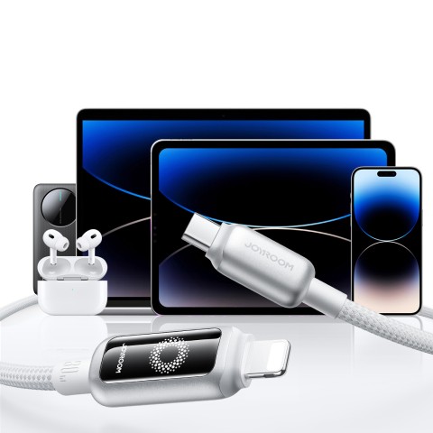 
USB-C – iPhone Lightning 30W laidas 1,2 m – baltas
