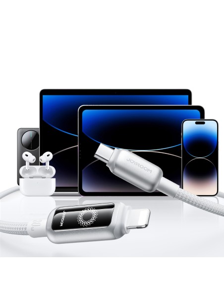 
USB-C – iPhone Lightning 30W laidas 1,2 m – baltas
