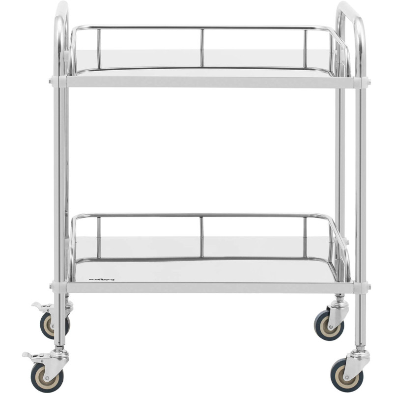 Laboratorinis vežimėlis STEEL 2 lentynos 2 rankenos 71 x 42 x 86 cm