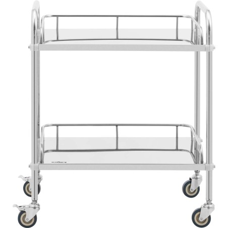 Laboratorinis vežimėlis STEEL 2 lentynos 2 rankenos 71 x 42 x 86 cm Laboratorinis vežimėlis STEEL 2 lentynos 2 rankenos 71 x 42 x 86 cm