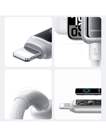 
USB-A - iPhone Lightning 3A laidas 1.2m - baltas
