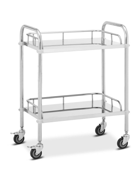 Laboratorinis vežimėlis STEEL 2 lentynos 2 rankenos 65 x 39 x 87 cm Laboratorinis vežimėlis STEEL 2 lentynos 2 rankenos 65 x 39 x 87 cm
