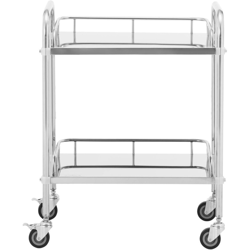 Laboratorinis vežimėlis STEEL 2 lentynos 2 rankenos 65 x 39 x 87 cm