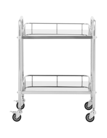 Laboratorinis vežimėlis STEEL 2 lentynos 2 rankenos 65 x 39 x 87 cm Laboratorinis vežimėlis STEEL 2 lentynos 2 rankenos 65 x 39 x 87 cm