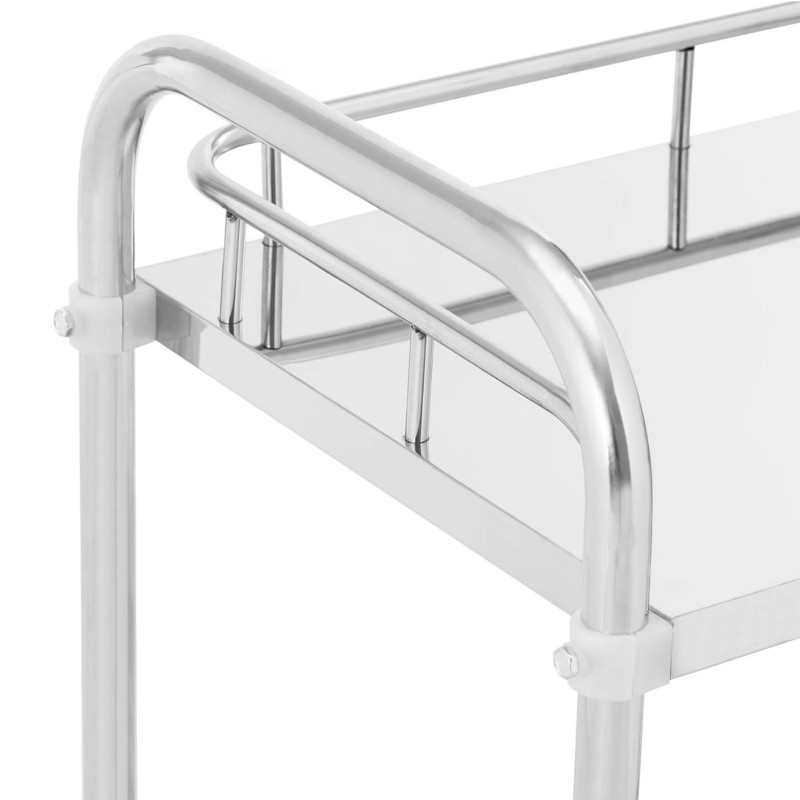 Laboratorinis vežimėlis STEEL 2 lentynos 2 rankenos 65 x 39 x 87 cm